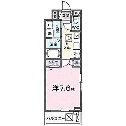 ロイヤル鈴 I 1Kの間取図画像