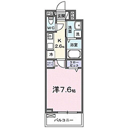 ロイヤル鈴 I 1Kの間取図画像