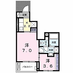 フェリーチェ 2Kの間取図画像