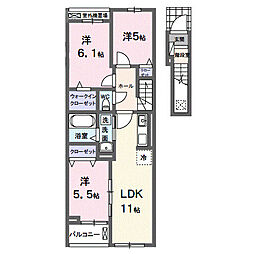 アイリス 相原 3LDKの間取図画像