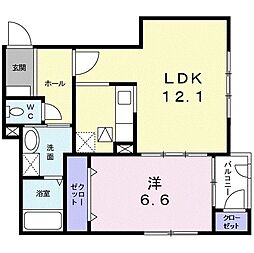 パラッツオわたなべ 1LDKの間取図画像