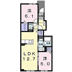 ナナカマド桜木 2LDKの間取図画像