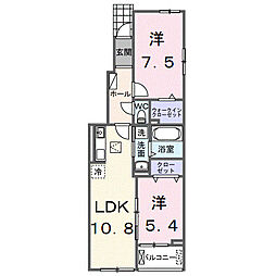 仮称 シエル白岡 II 2LDKの間取図画像