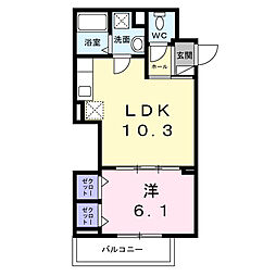 ヒカルサ此花通酉島 1LDKの間取図画像