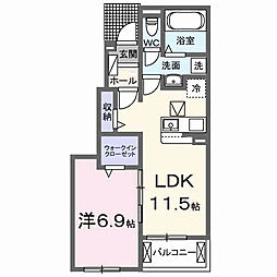 グランドグローバー大島 1LDKの間取図画像