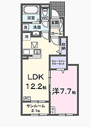 ReiRan(レイラン)I 1LDKの間取図画像