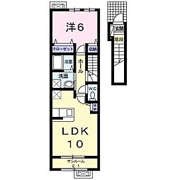 ボンヌ・シャンス 1LDKの間取図画像