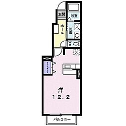 メゾン・ドフォルテA 1Kの間取図画像