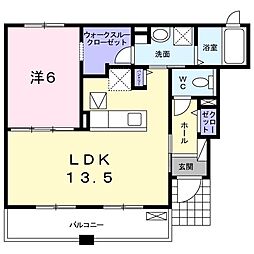 サンロードガーデン 1LDKの間取図画像
