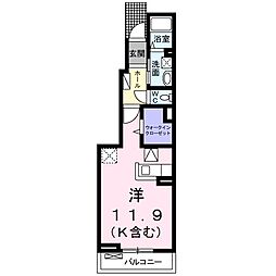 スクエア新正2 ワンルームの間取図画像
