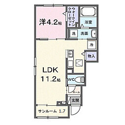 カーサ 福岡 III 1LDKの間取図画像