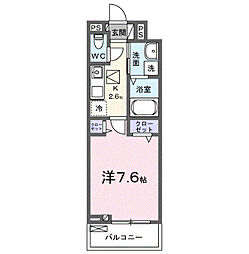 旭町1丁目アパート(028751901) 1Kの間取図画像