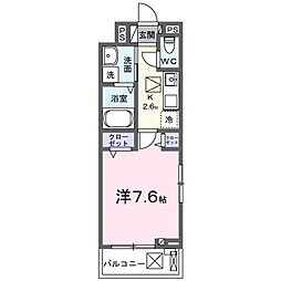 旭町1丁目アパート(028751901) 1Kの間取図画像