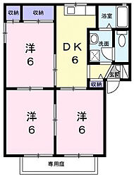 パークサイド328A 3DKの間取図画像