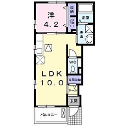 プリムローズ 1LDKの間取図画像