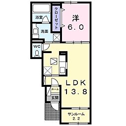 ポルタ・ネロ 1LDKの間取図画像