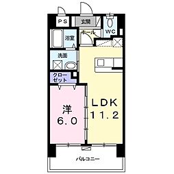ヴューテラスエムティー 1LDKの間取図画像