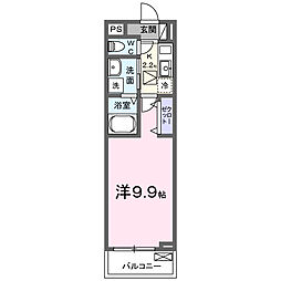 プリマヴェーラ 1Kの間取図画像