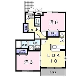 スイートベリー 2LDKの間取図画像