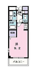 グラース青山 1Kの間取図画像