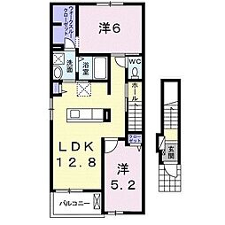 ベル・アンジュB 2LDKの間取図画像