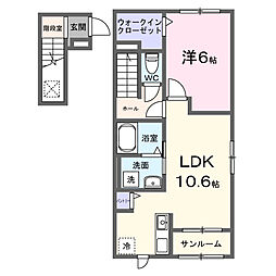 アジュール I 1LDKの間取図画像