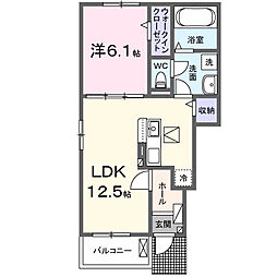 ベルデ テラ 1LDKの間取図画像