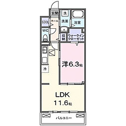 セリオ 1LDKの間取図画像