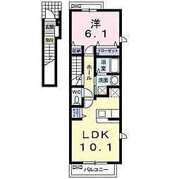 カーサセレノ 1LDKの間取図画像