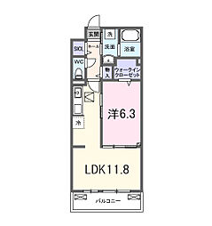 ヒカルサ京都伏見小野 1LDKの間取図画像