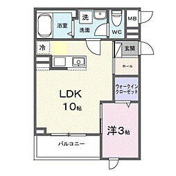 東羽衣6丁目アパート(028754701) 1LDKの間取図画像