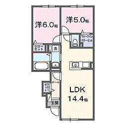 アステリア II 2LDKの間取図画像