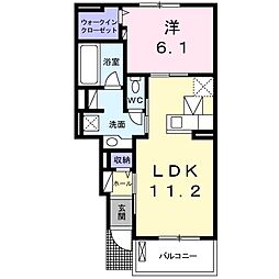 ベルリアンA 1LDKの間取図画像