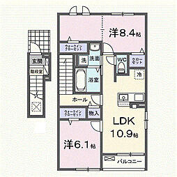クローリス III 2LDKの間取図画像
