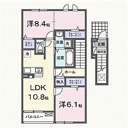クローリス III 2LDKの間取図画像