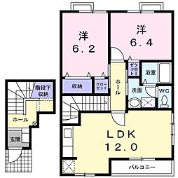 ラッフィナートモルティA 2LDKの間取図画像