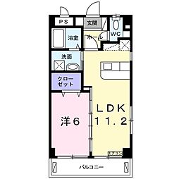 タートルソレイユ 1LDKの間取図画像