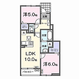 サンライズM II 2LDKの間取図画像