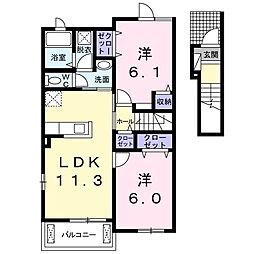 ラークフィールド3 2LDKの間取図画像