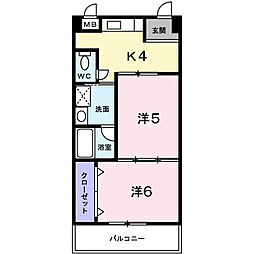サニープレイス 2Kの間取図画像