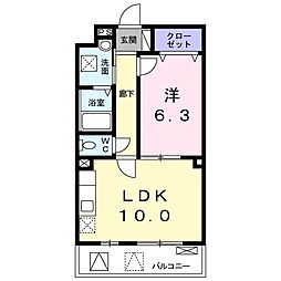 ザレジデンス京都・東 1LDKの間取図画像