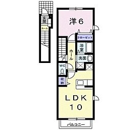 アルバグランツケイ 1LDKの間取図画像