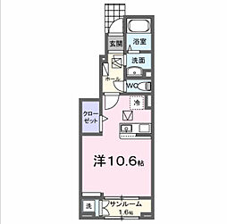 アーバン レジデンス 末広 ワンルームの間取図画像