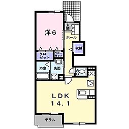 フランプロムナードA 1LDKの間取図画像