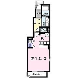 ミル.アージュB 1Kの間取図画像