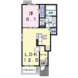 鳥羽町アパート(028838001) 1LDKの間取図画像