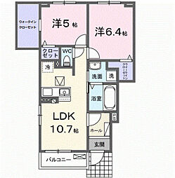 セイバリーVII 2LDKの間取図画像