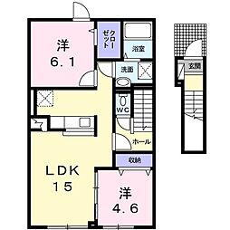 グランベル2 2LDKの間取図画像