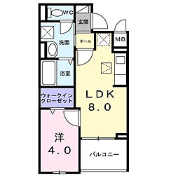 Prosperarプロスペラー 1LDKの間取図画像