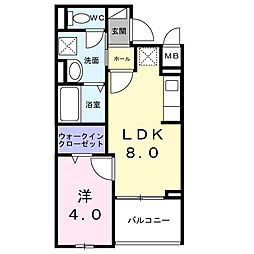 Prosperarプロスペラー 1LDKの間取図画像